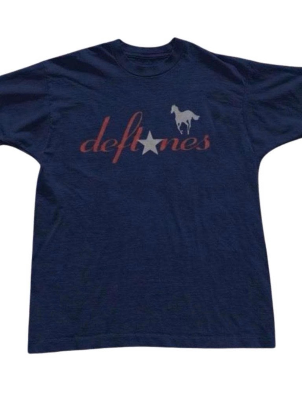 Band Tee in Navy with Red Script and White Star